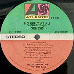 Genesis No Reply At All Vinyl 12" USED