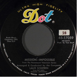 Lalo Schifrin Mission—Impossible Vinyl 7" USED