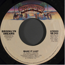 Brooklyn Dreams Make It Last Vinyl 7" USED