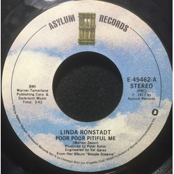 Linda Ronstadt Poor Poor Pitiful Me Vinyl 7" USED
