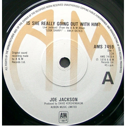 Joe Jackson Is She Really Going Out With Him? Vinyl 7" USED