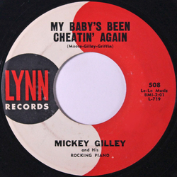 Mickey Gilley My Baby's Been Cheatin' Again / Turn Around (I'll Be Following You) Vinyl 7" USED