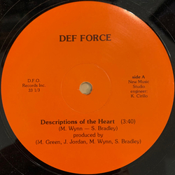 Def Force Descriptions Of The Heart Vinyl 12" USED