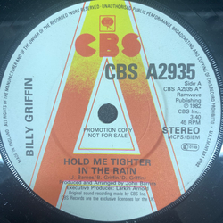 Billy Griffin Hold Me Tighter In The Rain Vinyl 7" USED