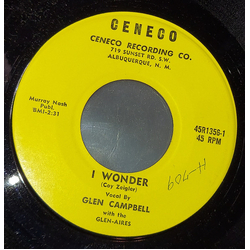 Glen Campbell / The Glen-Aires I Wonder Vinyl 7" USED