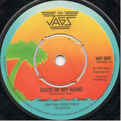 The Jags Back Of My Hand Vinyl 7" USED