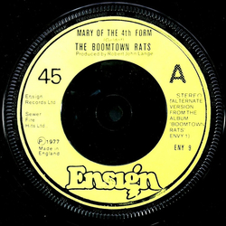 The Boomtown Rats Mary Of The 4th Form (Alternate Version) Vinyl 7" USED