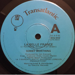 Sonny Worthing La Belle France Vinyl 7" USED