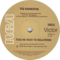 Ted Gärdestad Take Me Back To Hollywood Vinyl 7" USED