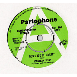 Jonathan Kelly Don't You Believe It? Vinyl 7" USED