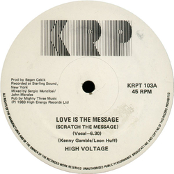 Hi Voltage Love Is The Message (Scratch The Message) Vinyl 12" USED