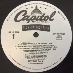 Richard Thompson I Misunderstood Vinyl 12" USED