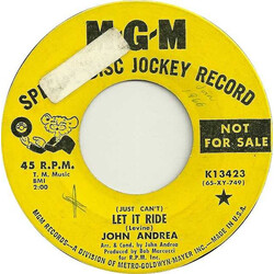 John Andrea (Just Can't) Let It Ride / Look In My Eyes Maria USED VINYL 7INCH 45 RPM PROMO