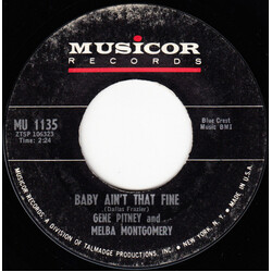 Gene Pitney / Melba Montgomery Baby Ain't That Fine USED VINYL 7INCH 45 RPM