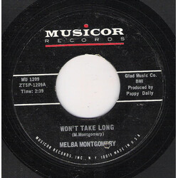 Melba Montgomery Won't Take Long Vinyl 7" USED