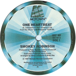 Smokey Robinson One Heartbeat Vinyl 7" USED