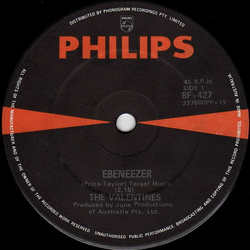 The Valentines (4) Ebeneezer Vinyl 7" USED