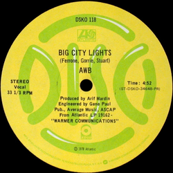 Average White Band Big City Lights / Sweet & Sour Vinyl 12" USED