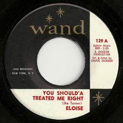 Eloise Carter You Should'a Treated Me Right Vinyl 7" USED
