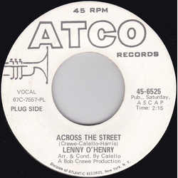 Lenny O'Henry Across The Street / Saturday Angel Vinyl 7" USED