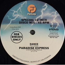 Paradise Express Dance / Poinciana Vinyl 12" USED