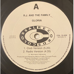 R.J. And The Family Gloria Vinyl 12" USED