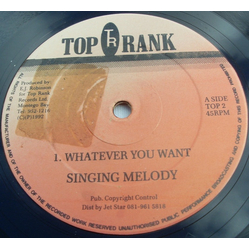 Singing Melody / Pliers Whatever You Want / Burning Vinyl 12" USED
