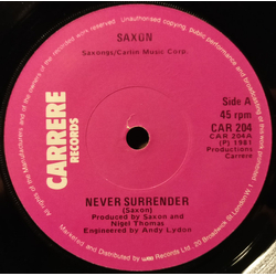 Saxon Never Surrender Vinyl 7" USED