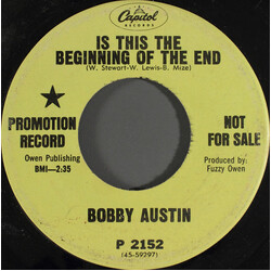 Bobby Austin Sweet Evelina / Is This The Beginning Of The End USED VINYL 7INCH 45 RPM SINGLE PROMO