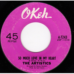 The Artistics Loveland / So Much Love In My Heart Vinyl 7" USED