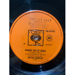 Aretha Franklin Runnin' Out Of Fools / It's Just A Matter Of Time Vinyl 7" USED