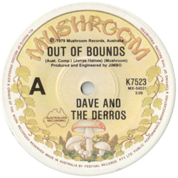 Dave And The Derros Out Of Bounds Vinyl 7" USED