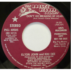 Elton John / Kiki Dee Don't Go Breaking My Heart Vinyl 7" USED