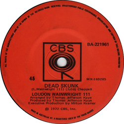 Loudon Wainwright III Dead Skunk Vinyl 7" USED
