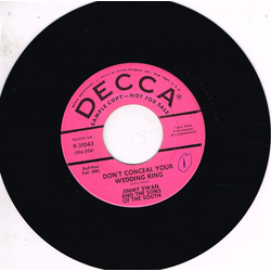 Jimmy Swan / The Sons Of The South Don't Conceal Your Wedding Ring Vinyl 7" USED