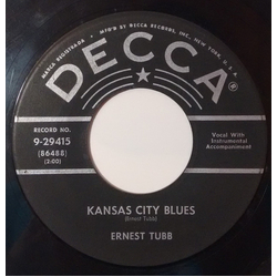 Ernest Tubb Kansas City Blues Vinyl 7" USED
