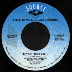 Chuck Brown & The Soul Searchers Bustin' Loose Vinyl 7" USED
