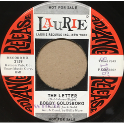 Bobby Goldsboro The Letter Vinyl 7" USED