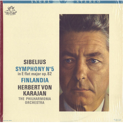 Jean Sibelius / Philharmonia Orchestra / Herbert von Karajan Symphony No. 5 In E Flat Major Op. 82 / Finlandia Vinyl LP USED