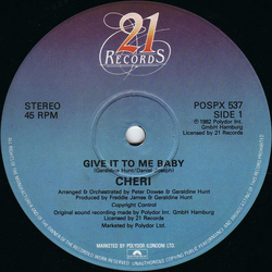 Cheri Give It To Me Baby / Starstruck Vinyl 12" USED