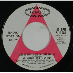 Ginnie Pallone Does It Take A Lot To Care For Me / Town Of Shade Vinyl 7" USED