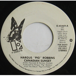 Hargus Robbins Canadian Sunset Vinyl 7" USED