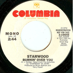 Starwood Burnin' Over You Vinyl 7" USED