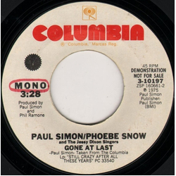 Paul Simon / Phoebe Snow / The Jessy Dixon Singers Gone At Last Vinyl 7" USED