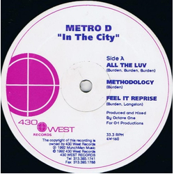 Metro D In The City Vinyl 12" USED