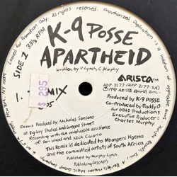 K-9 Posse Apartheid Vinyl 12" USED