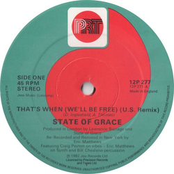 State Of Grace (3) That's When (We'll Be Free) (U.S. Remix) Vinyl 12" USED