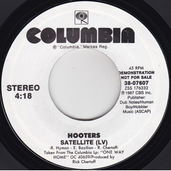 The Hooters Satellite Vinyl 7" USED