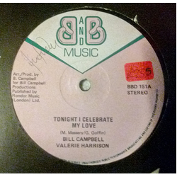 Bill Campbell (3) / Valerie Harrison Tonight I Celebrate My Love Vinyl 12" USED