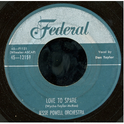 Jesse Powell Orchestra Love To Spare / Rear Bumper Vinyl 7" USED